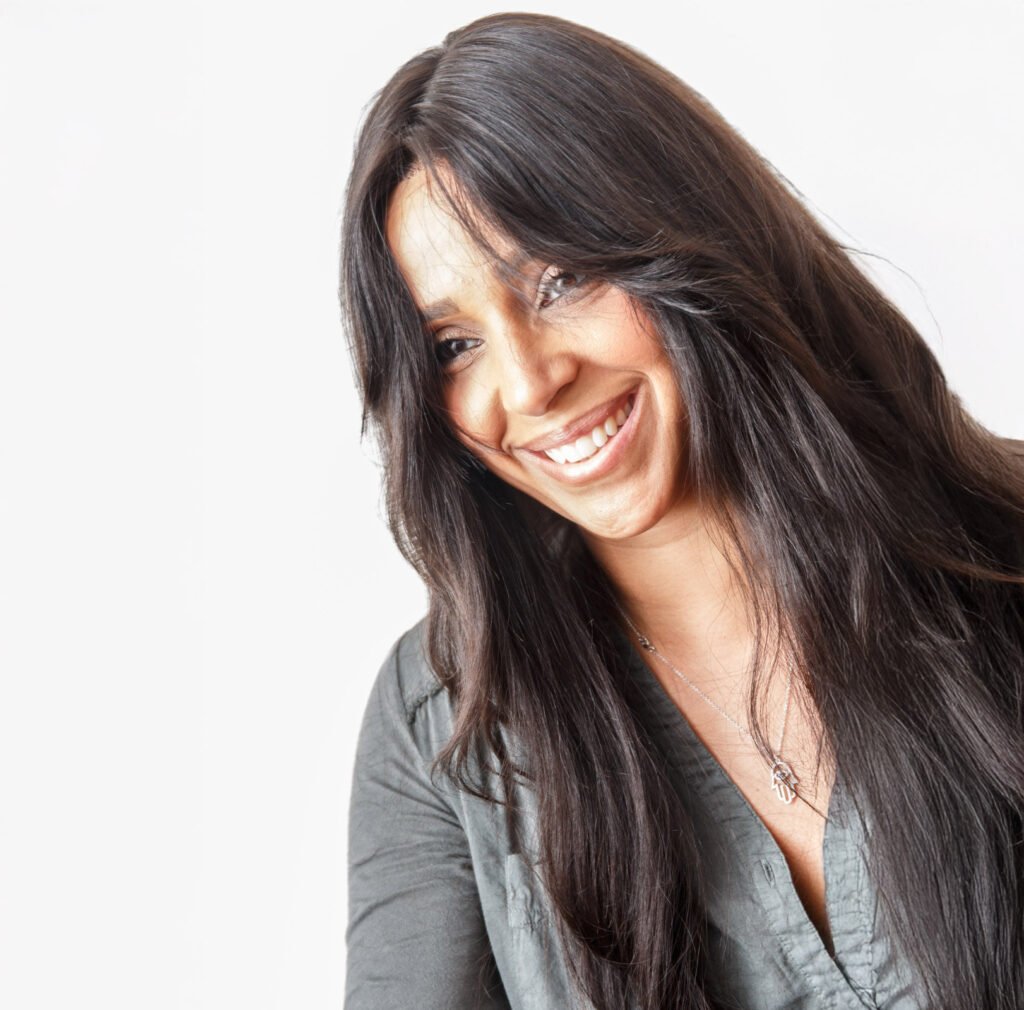 Woman wearing natural European human hair wig